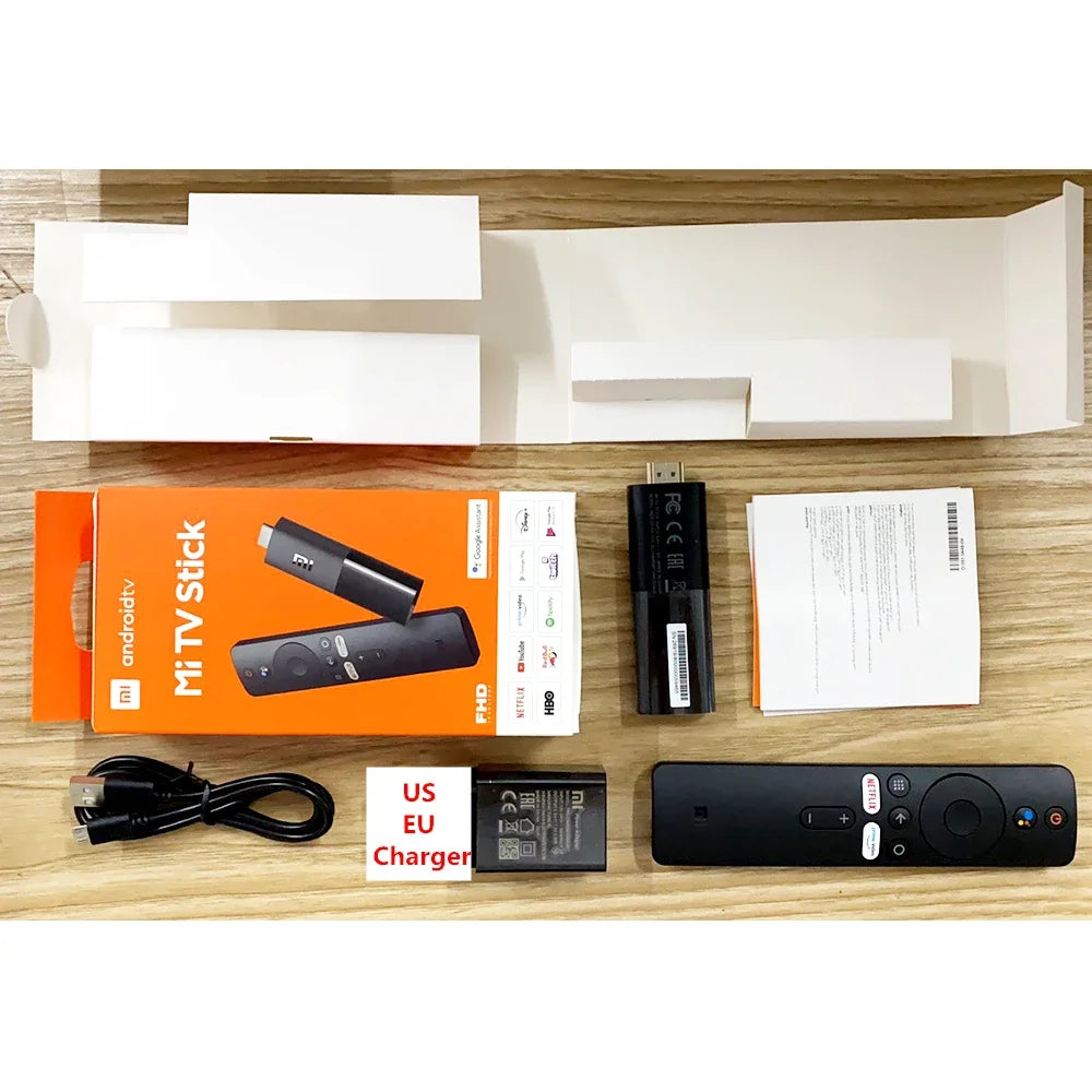 Xiaomi Mi TV Stick Quad Core HDR 1GB RAM 8GB ROM Android TV 9.0 BT4.2 Multi-language 5.1 Dolby Surround Sound Version Global